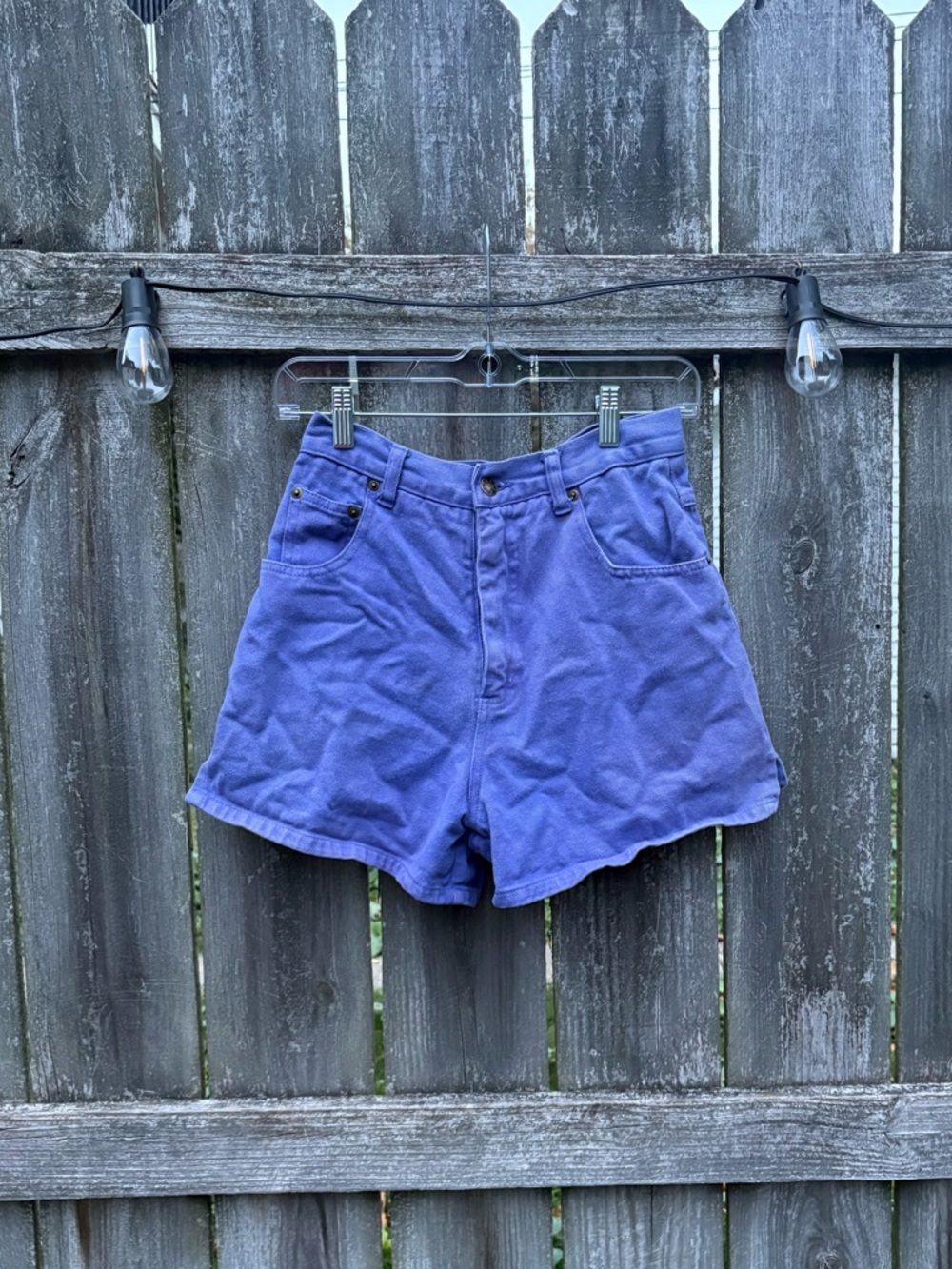 Vintage High-Waist Purple Jean Shorts